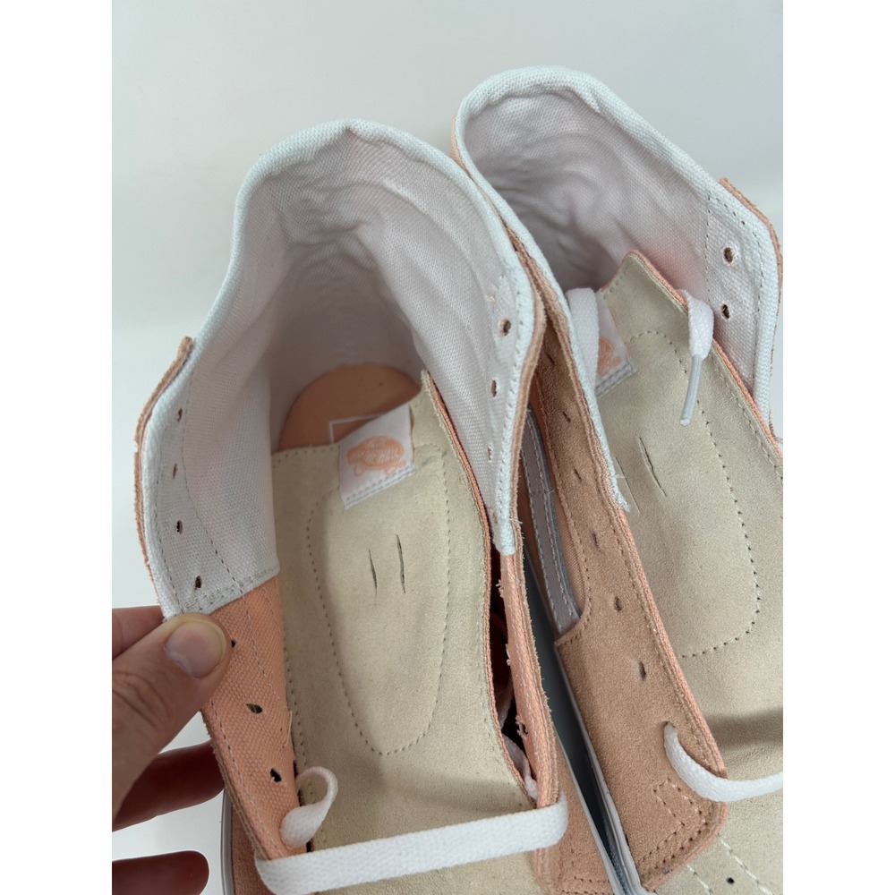 Vans Sk8-Hi Platform 2.0 Peach High Top Sneakers Womens 8.5 Suede Canvas Shoes - Picture 8 of 9